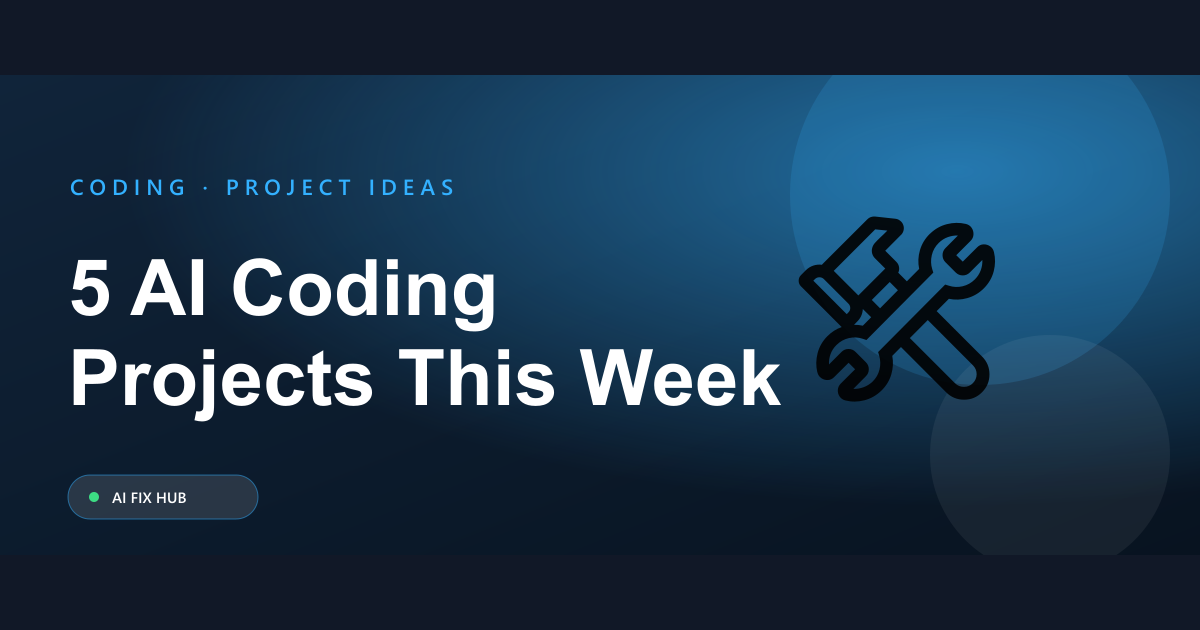 5 AI Coding Agent Projects You Can Build This Week