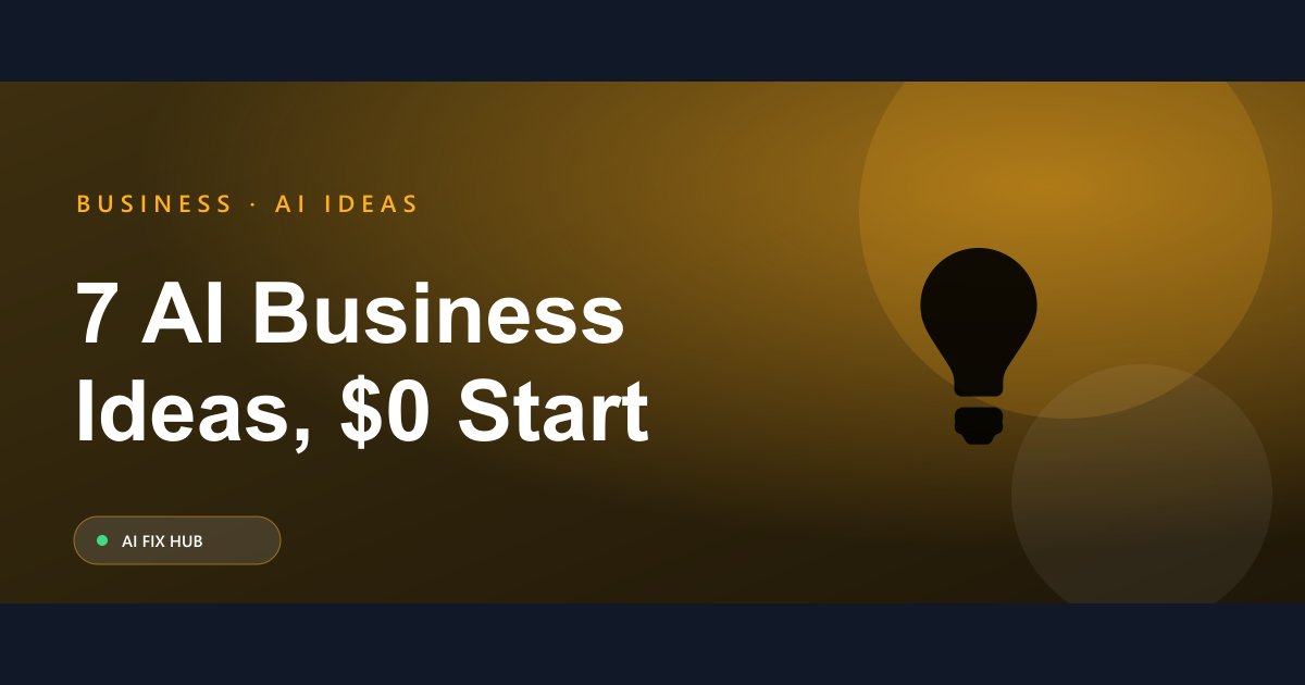 7 AI Business Ideas You Can Start This Weekend With $0