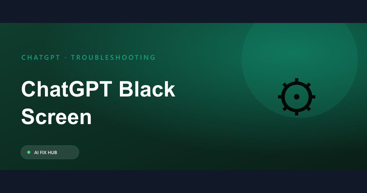 ChatGPT Black Screen Fix: Quick Solutions