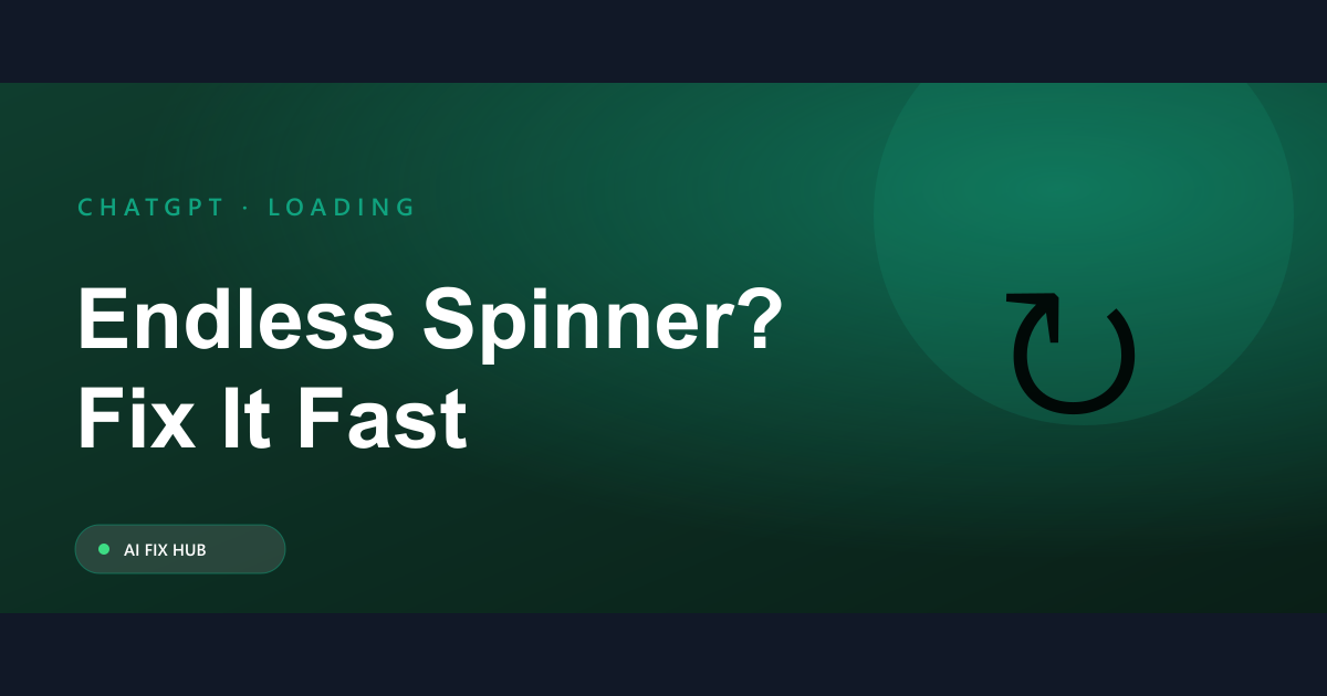 ChatGPT Stuck on Loading? 9 Fixes for the Endless Spinner