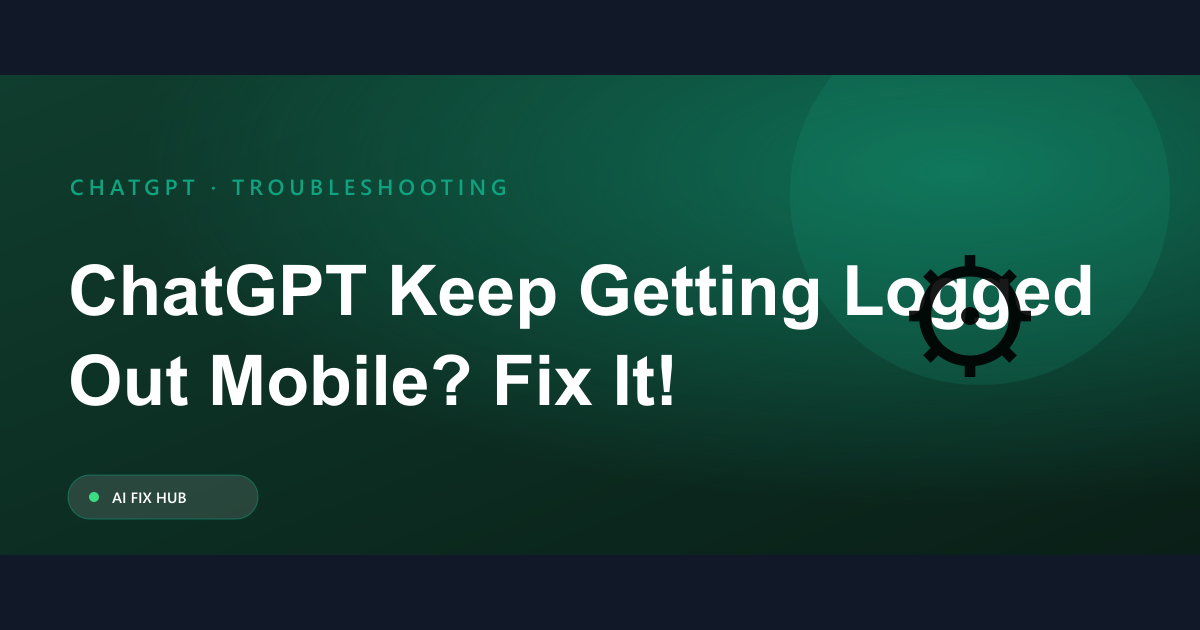 ChatGPT Keep Getting Logged Out Mobile? Fix It!