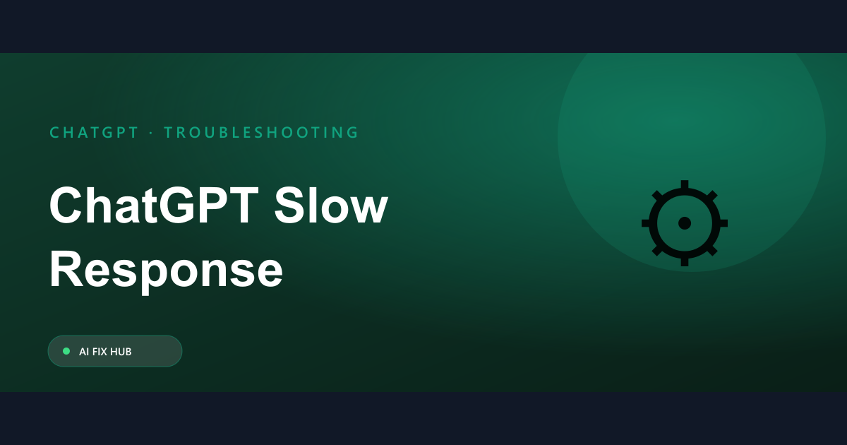 ChatGPT Slow Response Fix: Speed Up Your AI Chats
