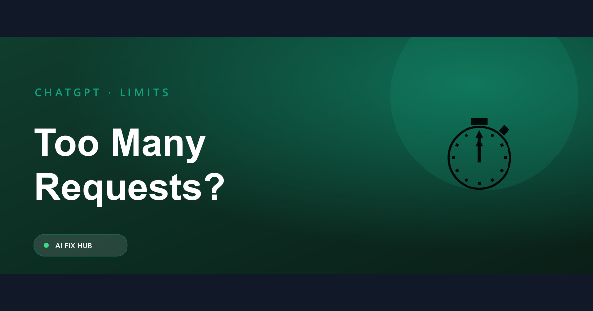 ChatGPT “Too Many Requests” Error: What to Do Next