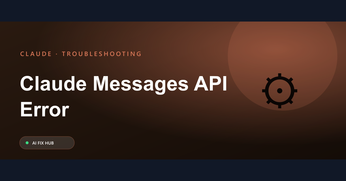 Claude Messages API Error Fix: A Practical Guide