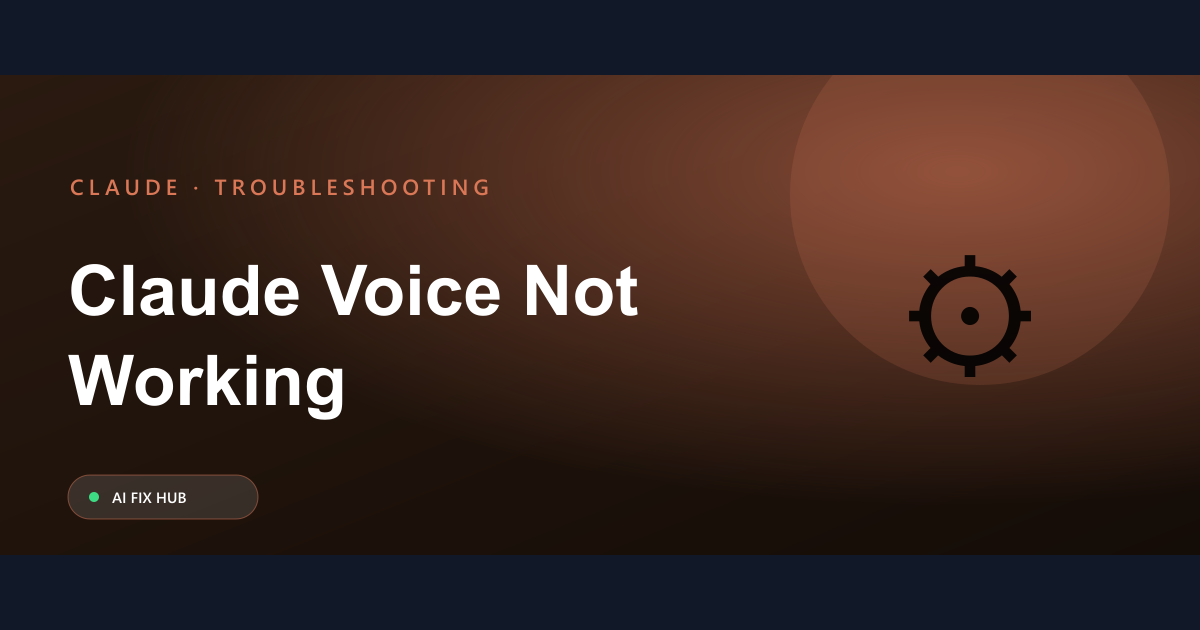 Claude Voice Not Working Fix
