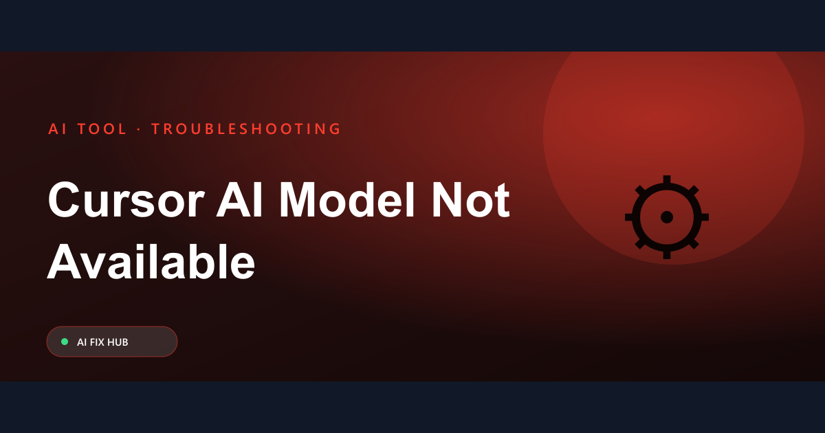 Cursor AI Model Not Available Fix