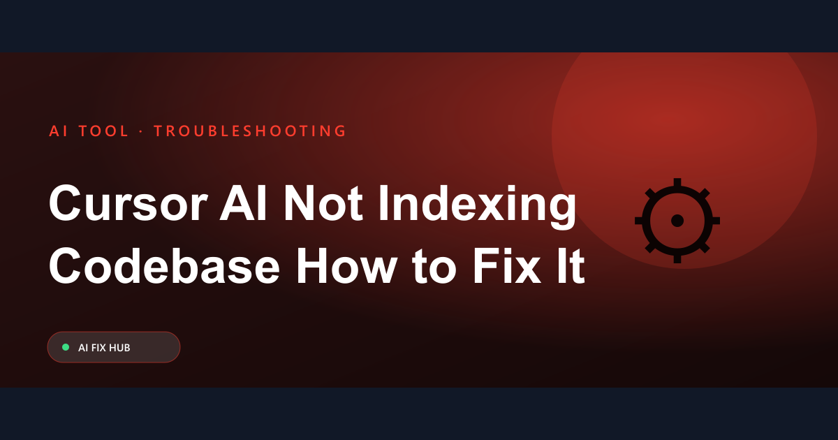 Cursor AI Not Indexing Codebase: How to Fix It