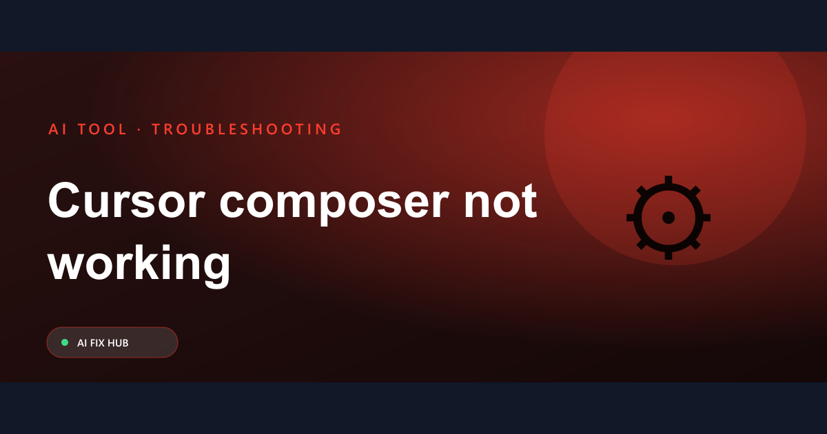 Cursor composer not working fix