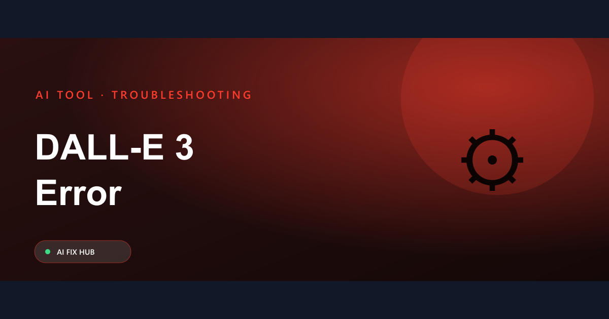 DALL-E 3 Error Fix: Troubleshooting Common Issues