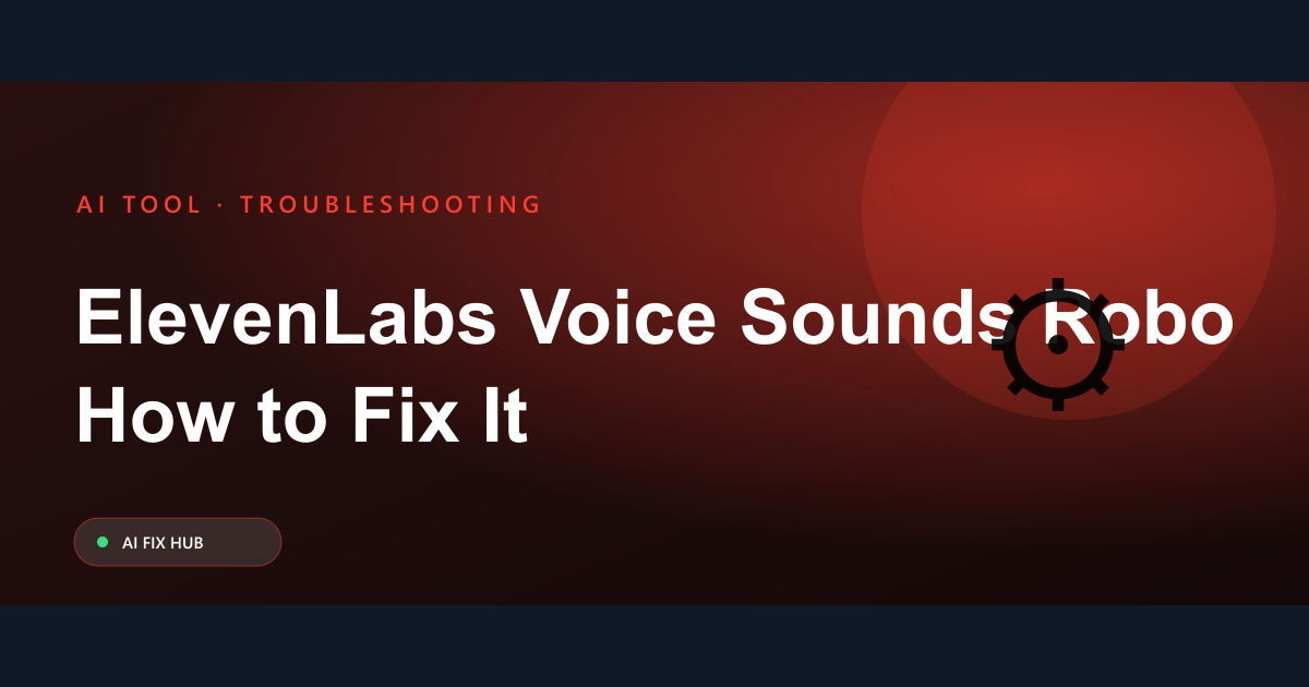 ElevenLabs Voice Sounds Robotic: How to Fix It