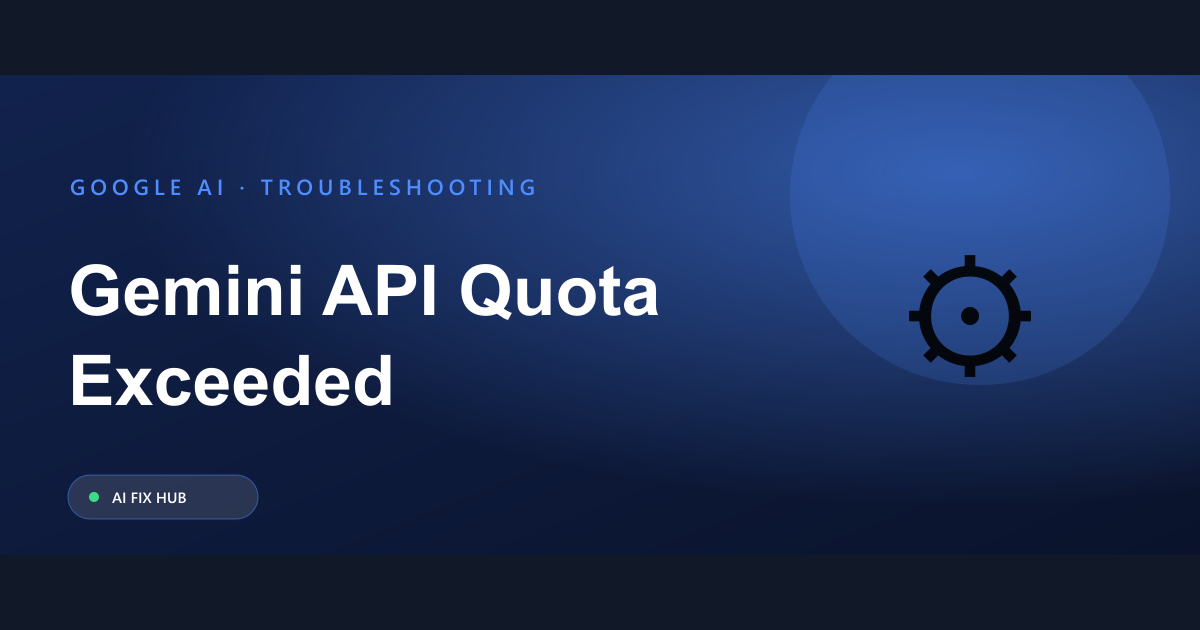 Gemini API Quota Exceeded Fix: A Practical Guide