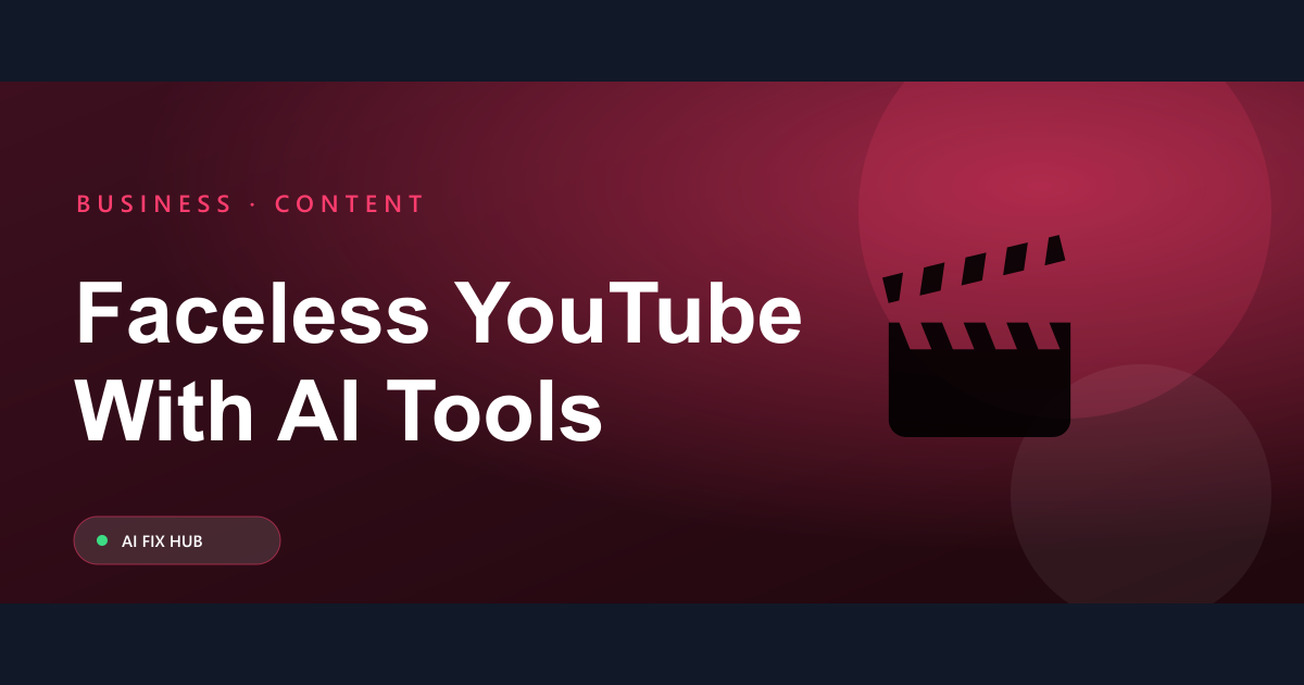 How to Start a Faceless YouTube Channel Using AI Tools