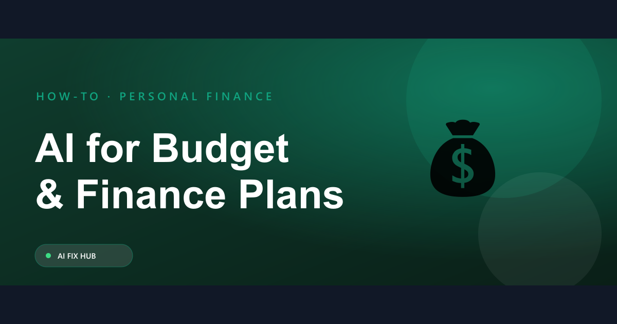 How to Use AI to Plan and Track Your Finances (Step by Step)
