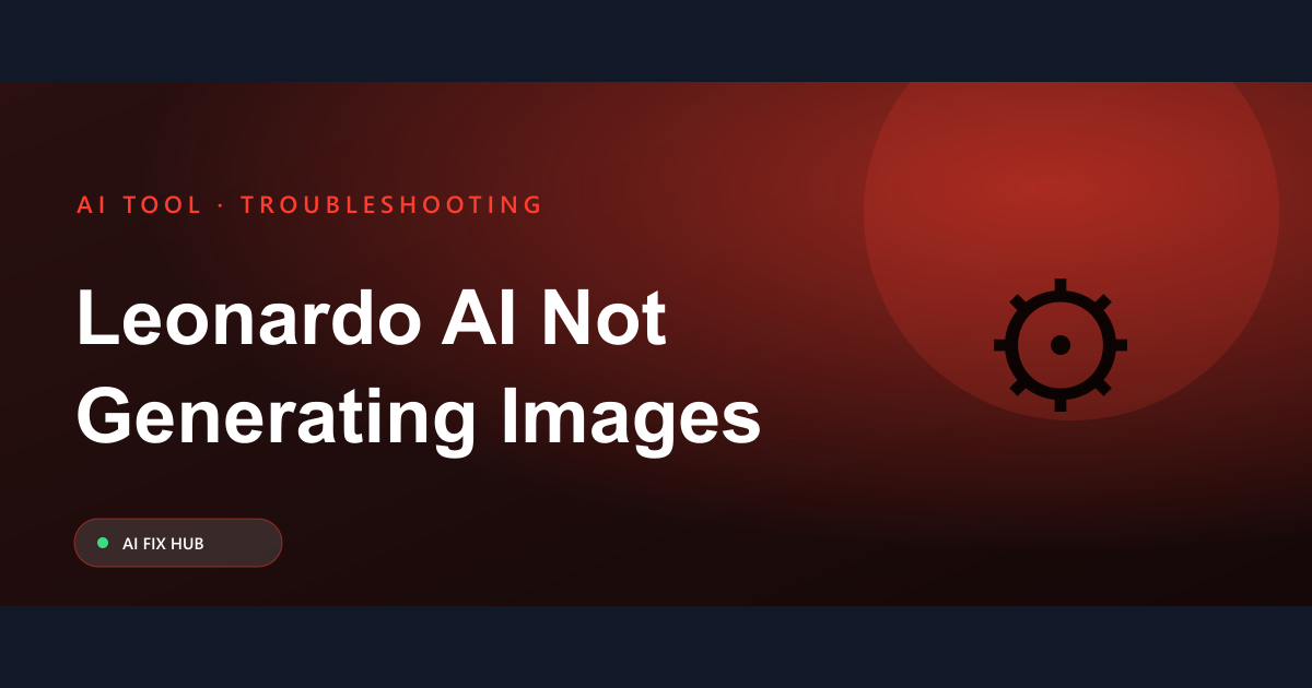 Leonardo AI Not Generating Images Fix