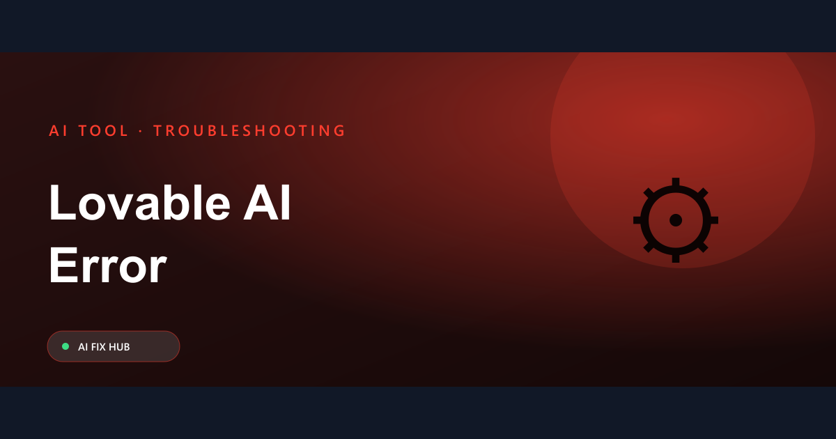 Lovable AI Error Fix: Simple Solutions