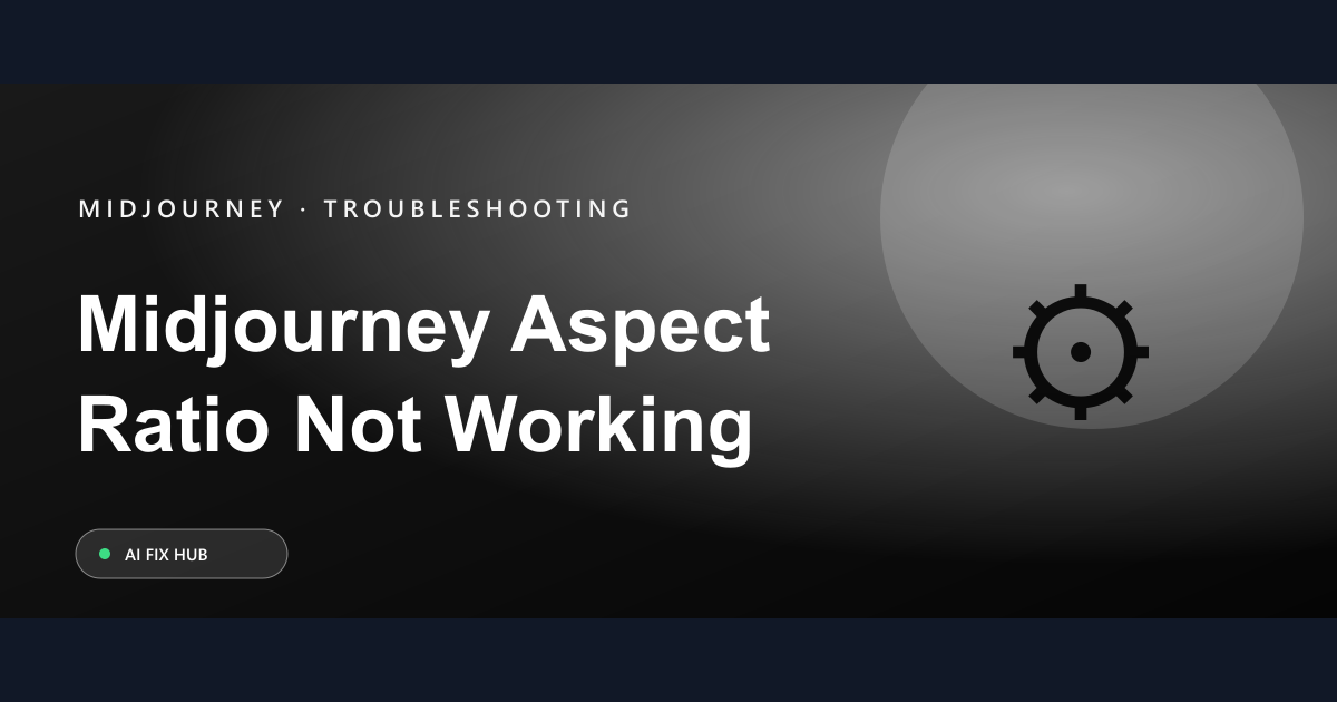 Midjourney Aspect Ratio Not Working Fix