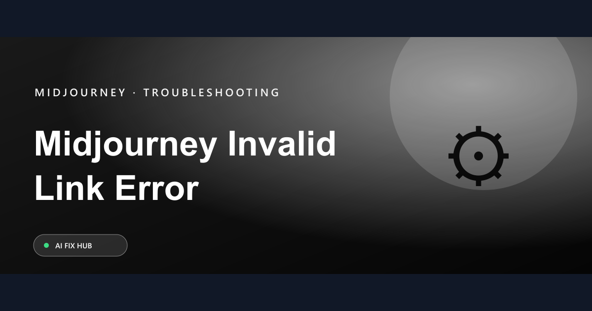 Midjourney Invalid Link Error Fix