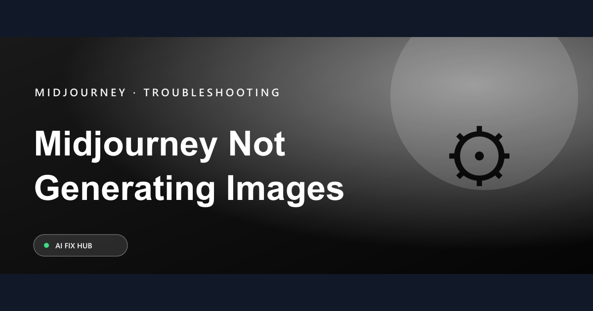 Midjourney Not Generating Images Fix: Quick Troubleshooting