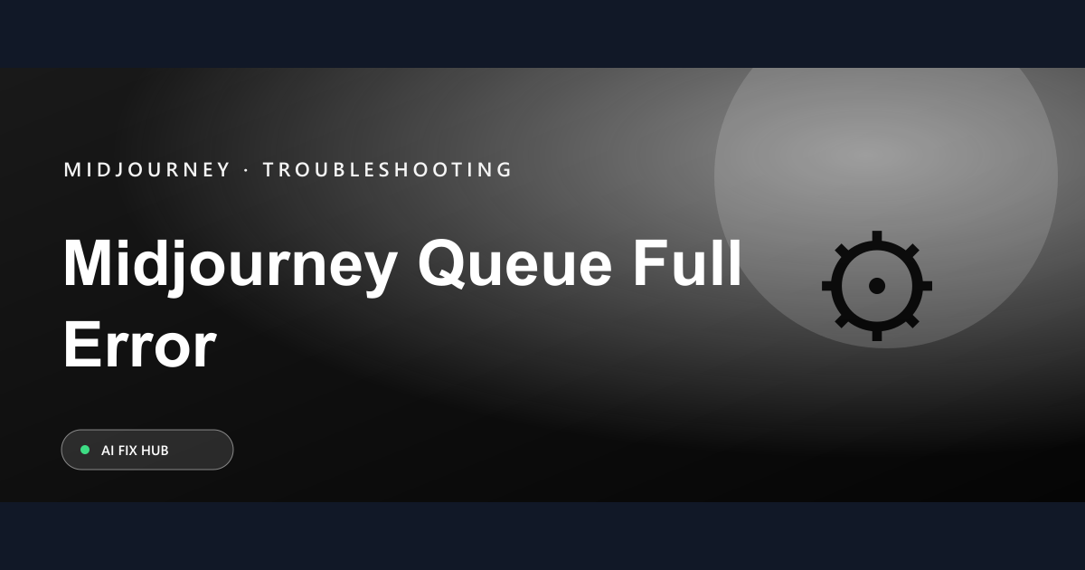 Midjourney Queue Full Error Fix