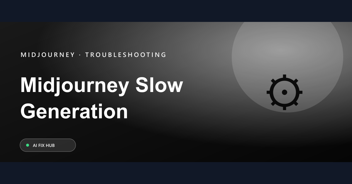Midjourney Slow Generation Fix: Speed Up Image Creation
