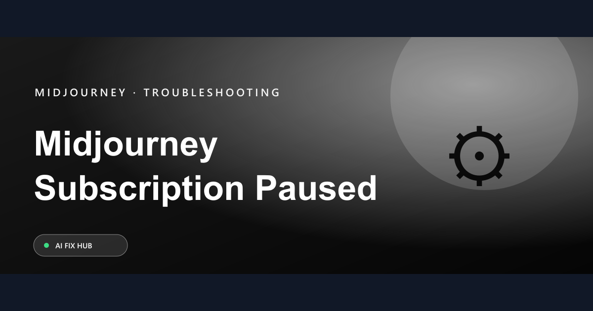 Midjourney Subscription Paused Fix: Quick Guide
