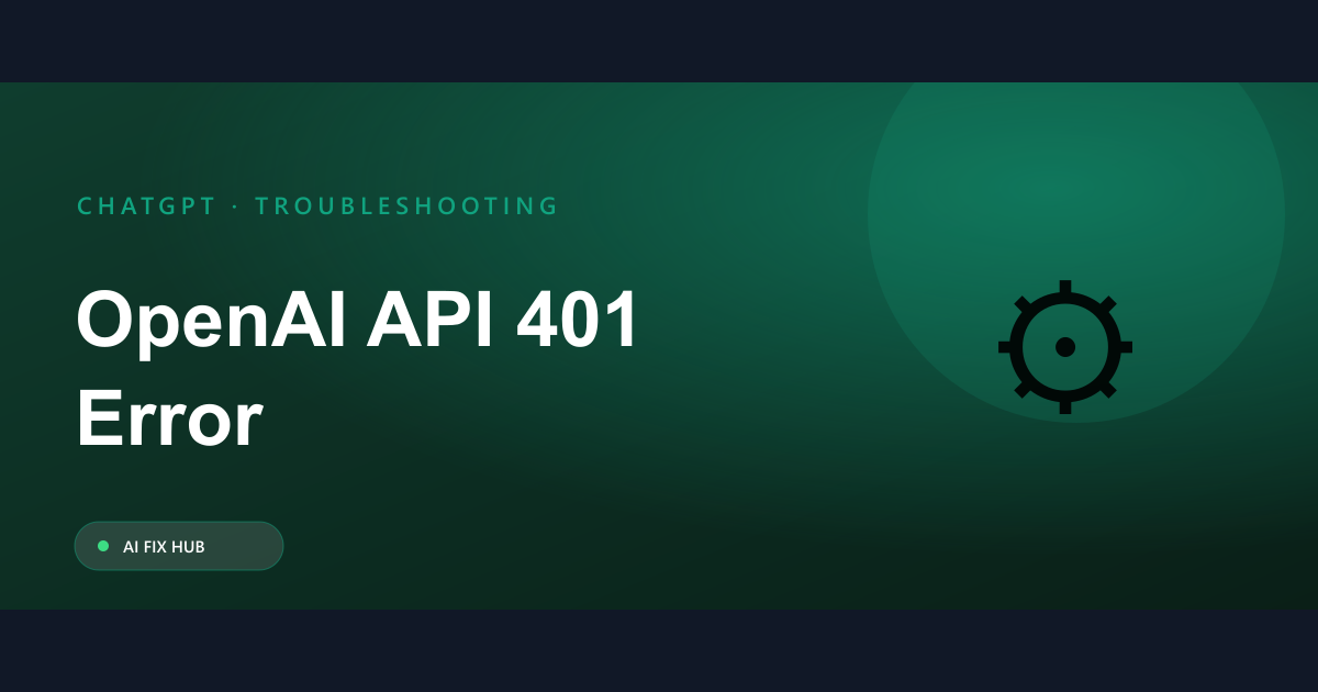 OpenAI API 401 Error Fix: Unauthorized Access