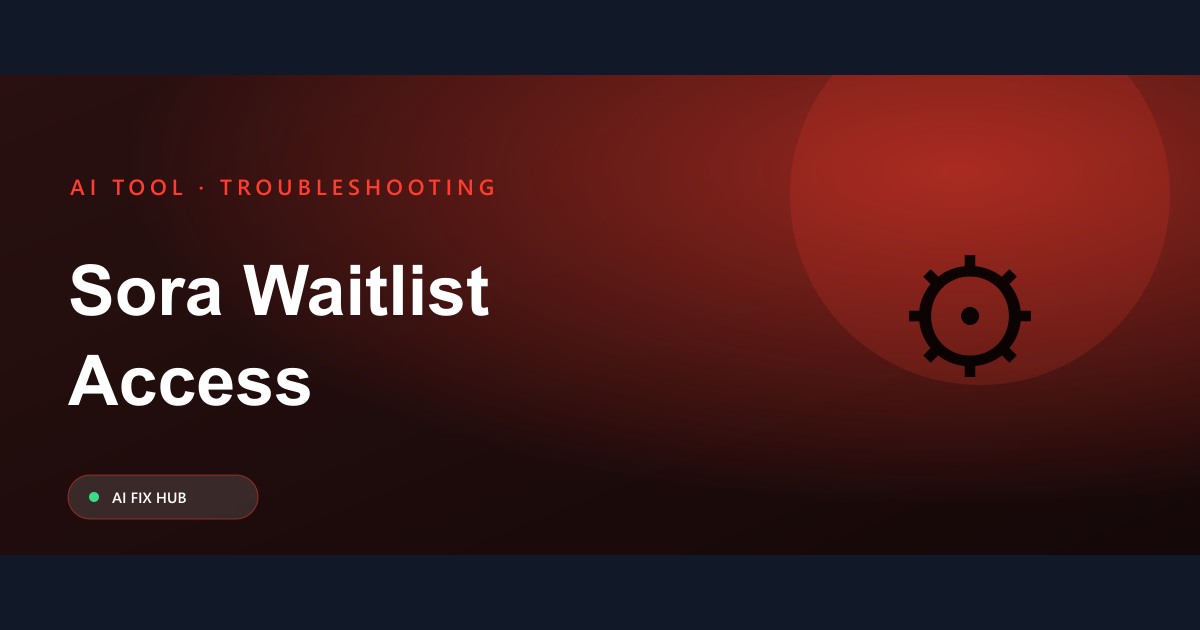 Sora Waitlist Access Fix: A Practical Guide
