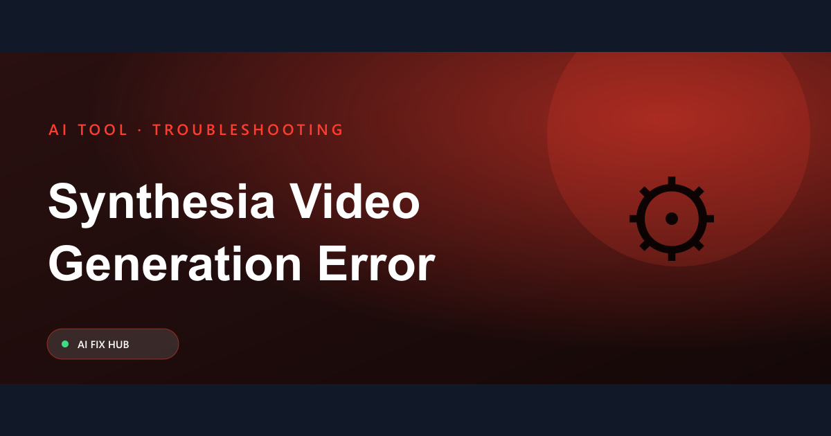 Synthesia Video Generation Error Fix