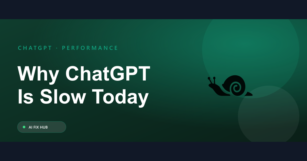Why ChatGPT Is Slow Today (2026): 8 Speed Fixes