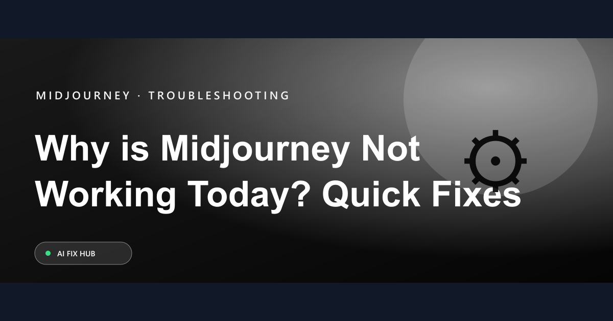 Why is Midjourney Not Working Today? Quick Fixes