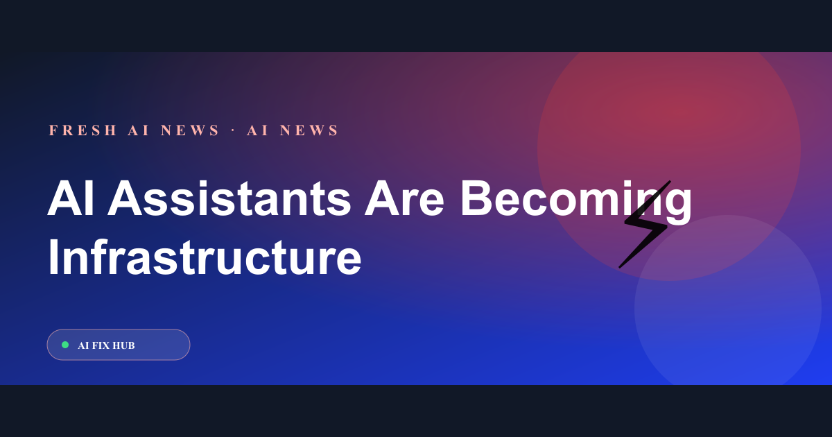 AI Assistants Are Becoming Infrastructure: What That Means