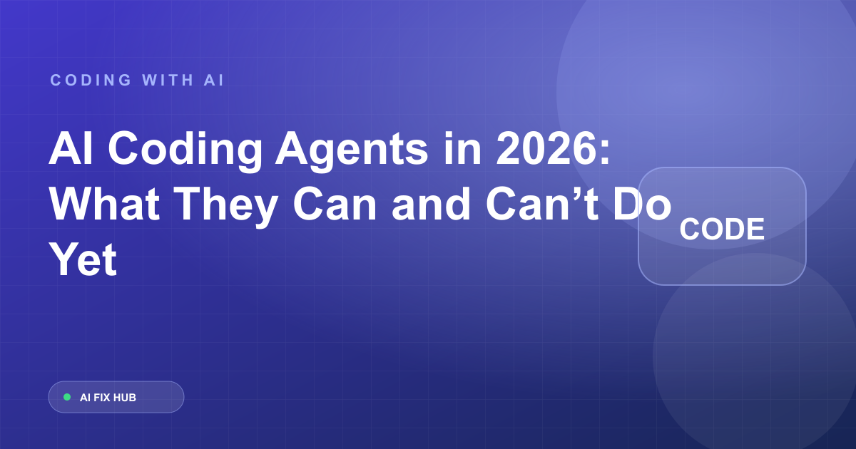 AI Coding Agents in 2026: What They Can and Can’t Do Yet