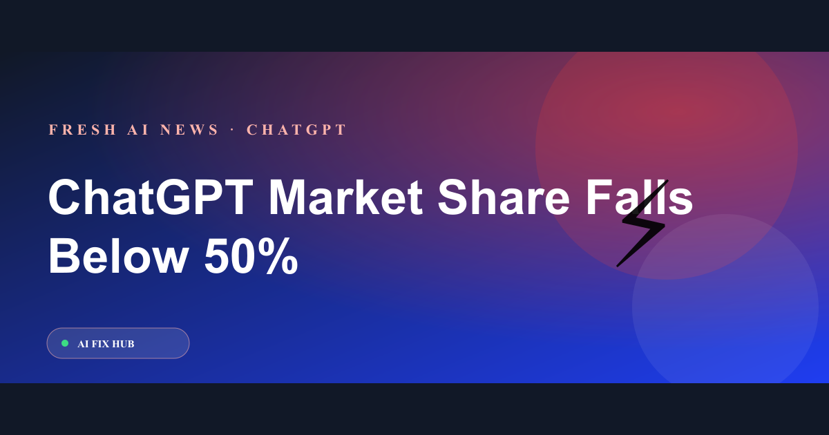 ChatGPT Market Share Falls Below 50%: What It Means for AI Users