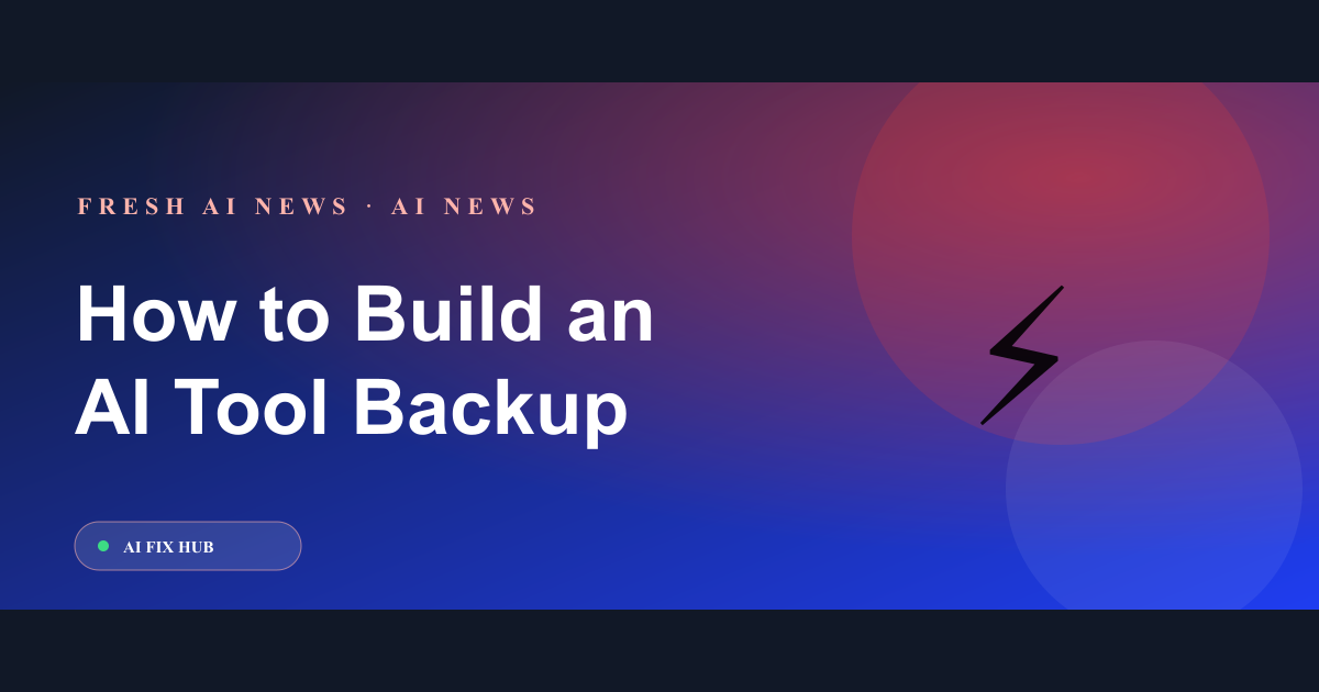How to Build an AI Tool Backup Plan for Your Team